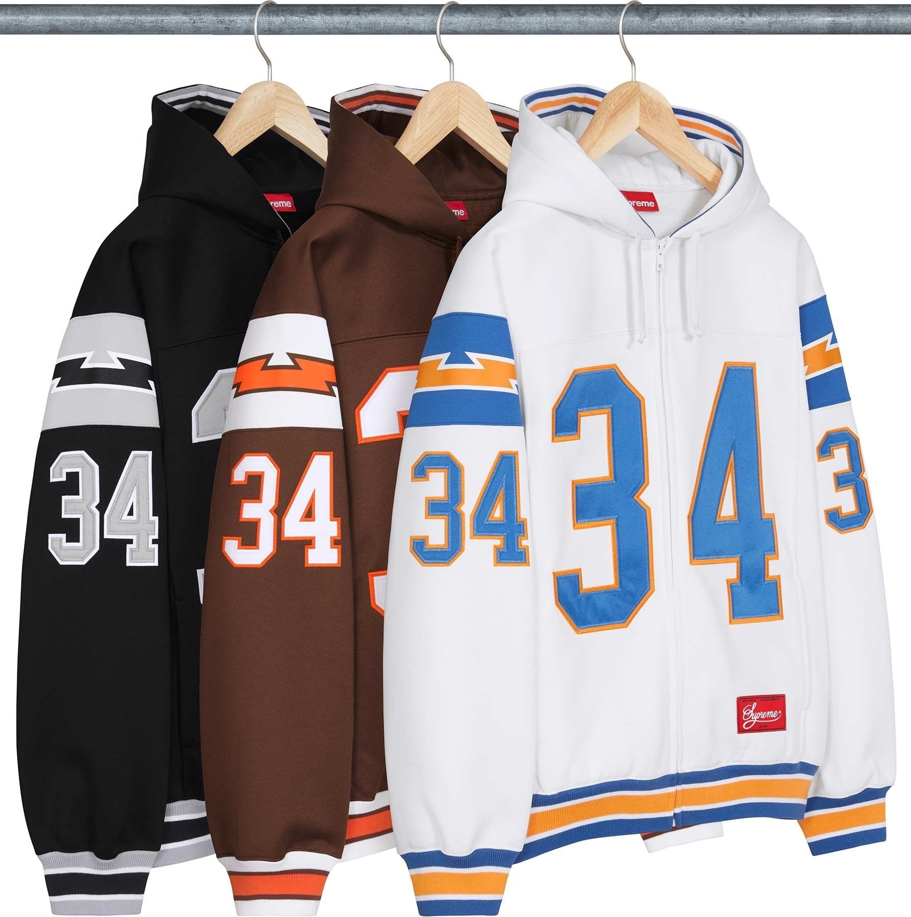 Football Zip Up Hooded Sweatshirt